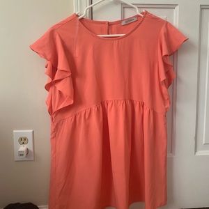 Pink/ Coral Flowey top